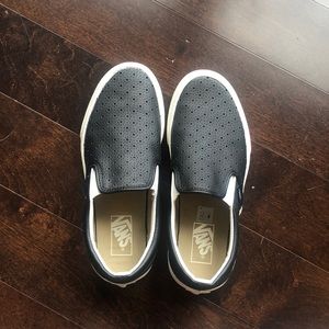Vans leather perforated slip-on